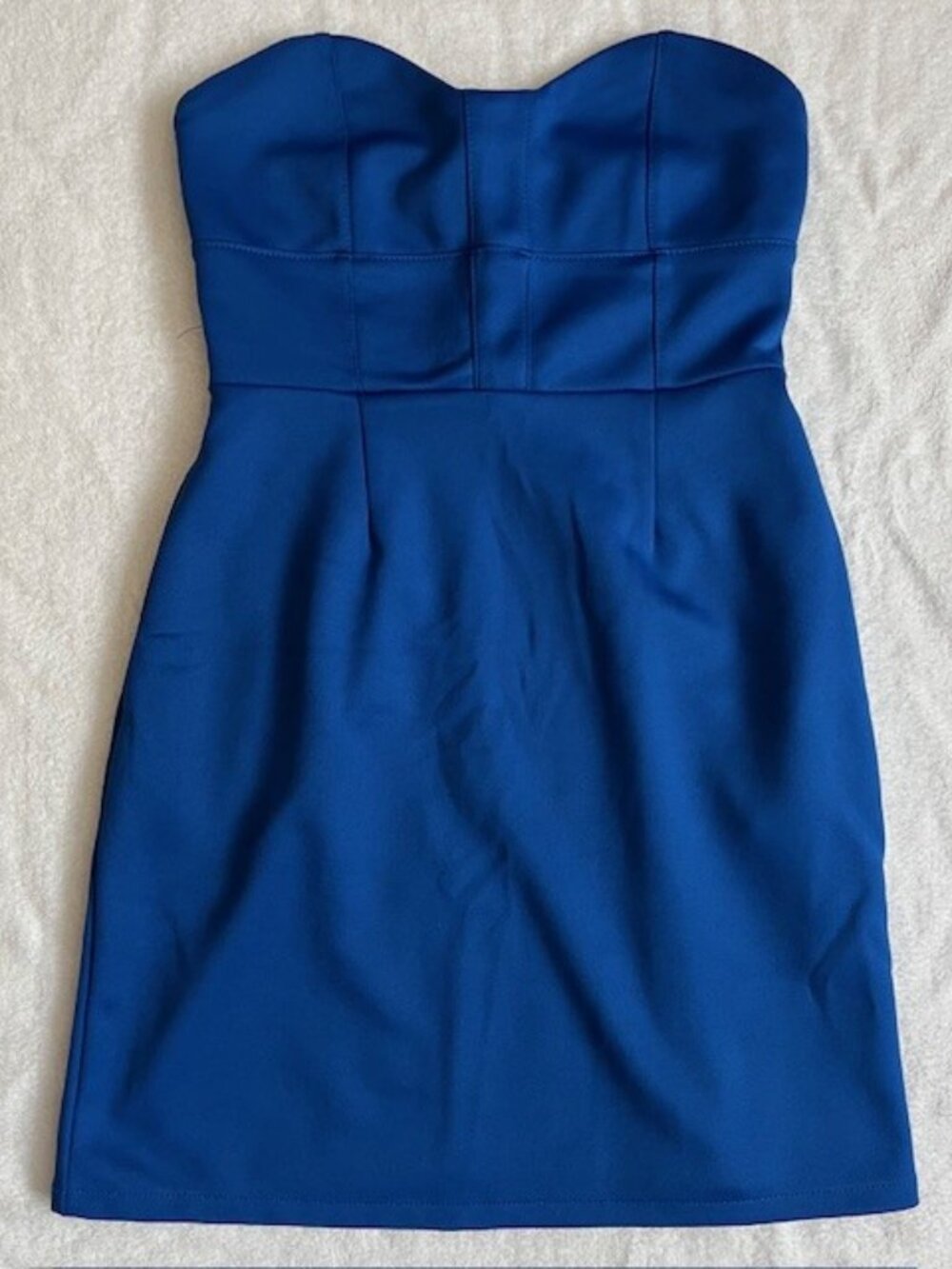 NWOT Urban Outfitters Silence + Noise Cobalt Blue Strapless Dress w/ Pockets XS